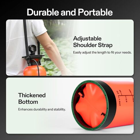 بخاخ ضغط مضخة 1.35 جالون من VIVOSUN، زجاجة رذاذ مياه مضغوطة للحديقة والحديقة مع حزام كتف قابل للتعديل، لرش النباتات وسقي الحديقة والتنظيف المنزلي in Kuwait