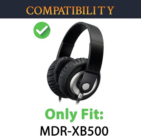 استبدال وسائد الأذن SOULWIT لسماعات الرأس Sony MDR-XB500، وسائد الأذن مع جلد بروتين أكثر نعومة، واستبدال الأجزاء البلاستيكية والمسامير - أسود in Saudi Arabia