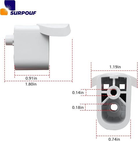 WB06X10943 دعم مقبض الميكروويف (4 عبوات) يناسب نطاقات فرن الميكروويف GE رقم الجزء البديل AP5790057 PS8753758 in Kuwait