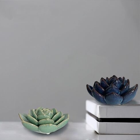 Ceramic Succulent Flowers Table Top with Stable Base, 3D Handmade Tablescape Decorative (Green) in Saudi Arabia