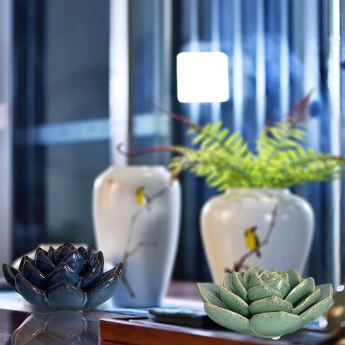 Ceramic Succulent Flowers Table Top with Stable Base, 3D Handmade Tablescape Decorative (Green) in Saudi Arabia
