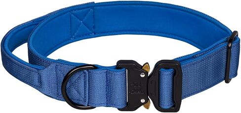 Tactical Dog Collar - Adjustable Military Training Soft Neoprene Padded Nylon Collar with Control Handle and Heavy Duty Metal Buckle for Medium and Large Dogs (L, Hot Pink) in Saudi Arabia