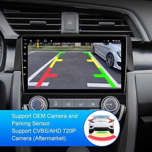 ستيريو سيارة 9 بوصات Android 10 Double Din لسيارة Honda Civic 2016، 2017، 2018، 2019، 2020 IPS شاشة لمس راديو السيارة مع Carplay & Android Auto Support Backup Camera GPS FM Navi BT in Kuwait