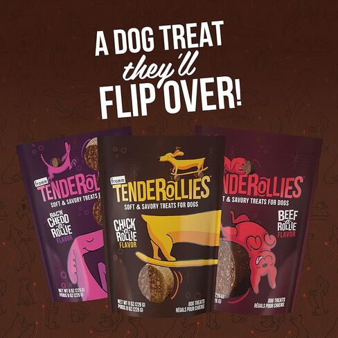 Fromm Tenderollies Chick-a-Rollie Dog Treats - Premium Soft & Savory Dog Treats - Chicken Recipe - 8 oz in Kuwait