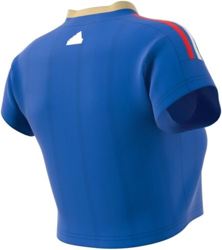 قميص قصير للسيدات من adidas Tiro Nations Pack، أزرق داكن/أبيض/قرمزي أفضل، مقاس صغير in Saudi Arabia