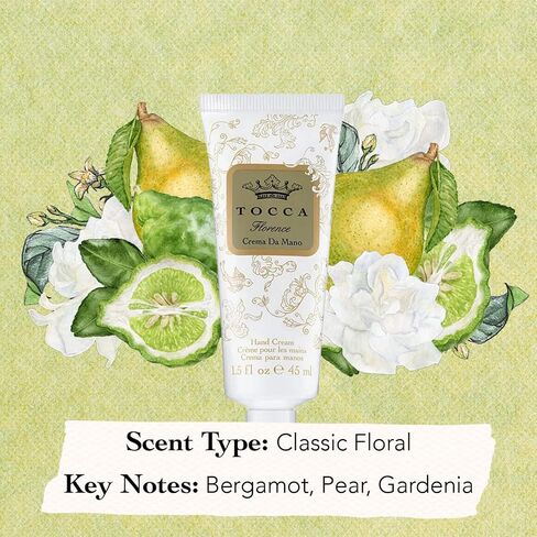 Tocca Crema de Mano Luxe, Liliana Hand Cream, 4 oz - Neroli, Watery Peach, Muguet - Moisturizing, Quick Absorbing in Saudi Arabia