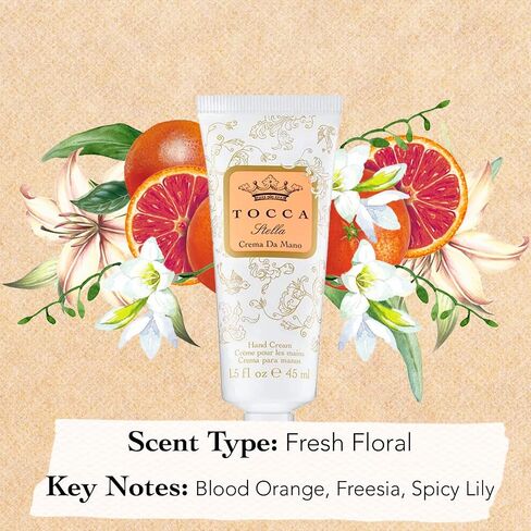 Tocca Crema de Mano Luxe, Liliana Hand Cream, 4 oz - Neroli, Watery Peach, Muguet - Moisturizing, Quick Absorbing in Saudi Arabia