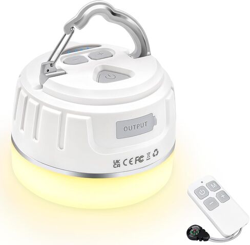 Rechargeable LED Camping Lantern 1000LM, 300H Runtime, 6400mAh, IPX5 Waterproof Tent Light for Camping, Hiking, Power Outages, Home, Emergency Use - Standard Edition,Orange in Kuwait