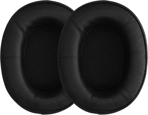 kwmobile Ear Pads Compatible with Srhythm NC25 / NC35 Noise Cancelling Earpads - 2X Replacement for Headphones - Black in Saudi Arabia