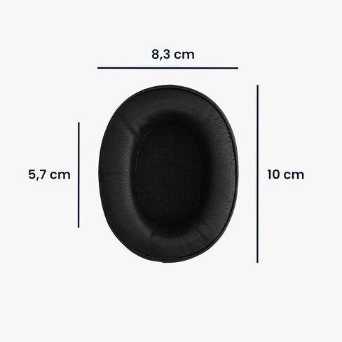kwmobile Ear Pads Compatible with Srhythm NC25 / NC35 Noise Cancelling Earpads - 2X Replacement for Headphones - Black in Saudi Arabia