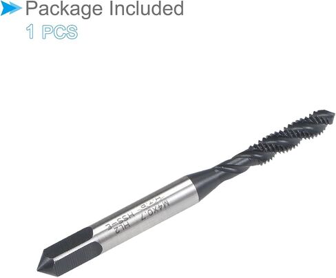 Spiral Flute Threading Tap, M5X0.8 Thread Size, Nitriding Coated HSS Tapping Tool - (Applications: for Processing Holes & Sticky Materials) in Saudi Arabia