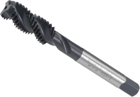 Spiral Flute Threading Tap, M5X0.8 Thread Size, Nitriding Coated HSS Tapping Tool - (Applications: for Processing Holes & Sticky Materials) in Saudi Arabia