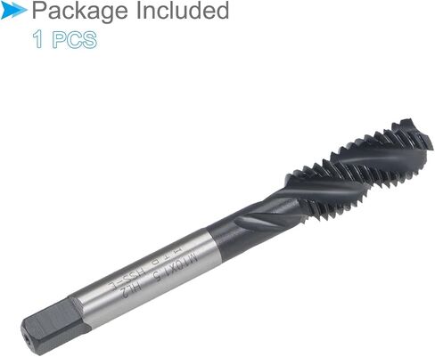 Spiral Flute Threading Tap, M5X0.8 Thread Size, Nitriding Coated HSS Tapping Tool - (Applications: for Processing Holes & Sticky Materials) in Saudi Arabia
