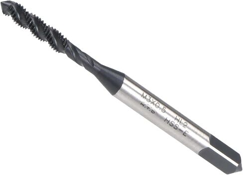 Spiral Flute Threading Tap, M5X0.8 Thread Size, Nitriding Coated HSS Tapping Tool - (Applications: for Processing Holes & Sticky Materials) in Saudi Arabia