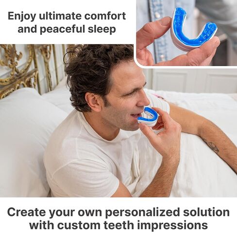 قطعة الفم VitalSleep المضادة للشخير 2.0، حل الشخير بحجم المرأة، وضع الفك قابل للتعديل، انطباعات أسنان شخصية، صنع في الولايات المتحدة الأمريكية in Kuwait