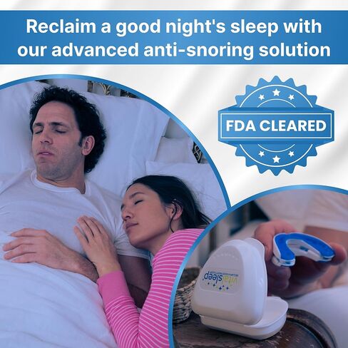 قطعة الفم VitalSleep المضادة للشخير 2.0، حل الشخير بحجم المرأة، وضع الفك قابل للتعديل، انطباعات أسنان شخصية، صنع في الولايات المتحدة الأمريكية in Kuwait