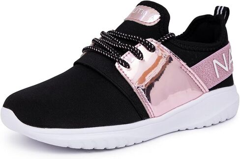 Nautica Kids Girls Metallic Fashion Sneaker Lace-Up Athletic Running Shoe I kappil I (Big Kid - Little Kid - Toddler) in Kuwait