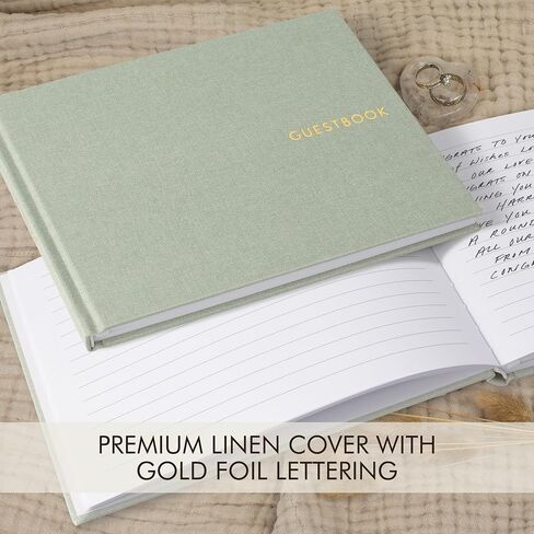 ZICOTO Beautiful Wedding Guest Book for Your Wedding Reception - Simply Elegant Guestbook to Sign in - The Perfect Wedding Or Baby Shower Guest Book and Addition to Your Big Day in Saudi Arabia