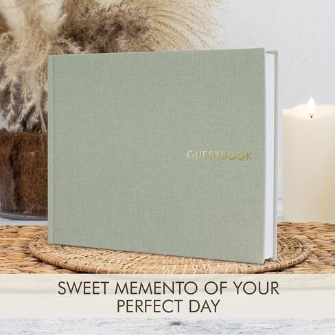 ZICOTO Beautiful Wedding Guest Book for Your Wedding Reception - Simply Elegant Guestbook to Sign in - The Perfect Wedding Or Baby Shower Guest Book and Addition to Your Big Day in Saudi Arabia