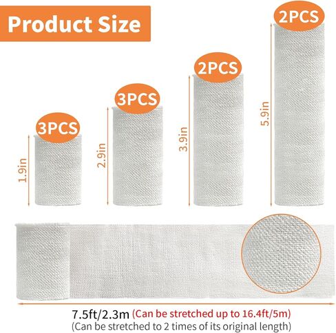 50 Yards 10 Rolls Halloween Mummy Bandage Wrap Cloth, Halloween Mummy Costumes for Women Kids, Party Photography Props Halloween Party Makeup Accessories(Women, Youth) in Saudi Arabia