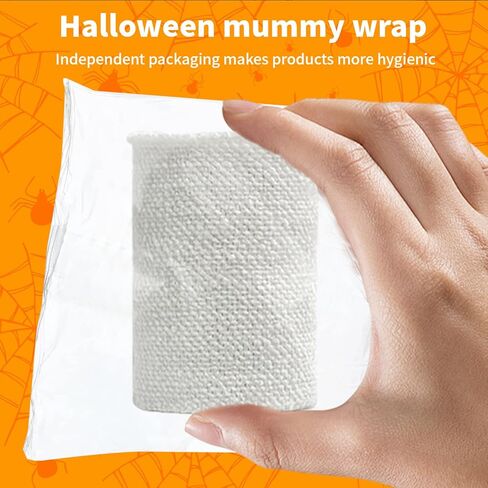 50 Yards 10 Rolls Halloween Mummy Bandage Wrap Cloth, Halloween Mummy Costumes for Women Kids, Party Photography Props Halloween Party Makeup Accessories(Women, Youth) in Saudi Arabia