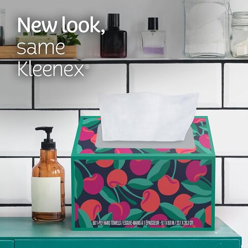 Kleenex Expressions Disposable Paper Hand Towels, 6 Boxes, 60 Towels per Box (360 Total Hand Towels), Packaging May Vary in Kuwait