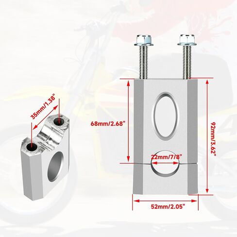 7/8 "22 مللي متر المقود الناهضون جبل المشبك ل الحلاقة MX650 دراجة صغيرة كولمان BT200X CT200U-EX ميجا موتو 80/105 SSR 125 CRF110 XR TaoTao 50cc 70cc 90cc 110cc 125cc حفرة الترابية دراجة نارية أجزاء in Kuwait