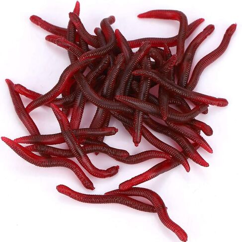 Yctze Soft Insects Fishing Lure, False Earthworm Sea Bait, Bloodworm Artificial Baits, Ideal for Sea Fishing in Saudi Arabia