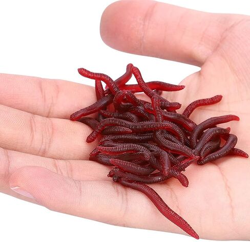 Yctze Soft Insects Fishing Lure, False Earthworm Sea Bait, Bloodworm Artificial Baits, Ideal for Sea Fishing in Saudi Arabia