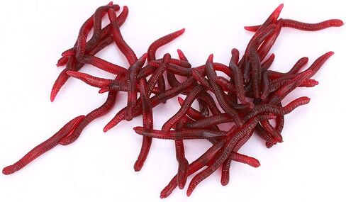 Yctze Soft Insects Fishing Lure, False Earthworm Sea Bait, Bloodworm Artificial Baits, Ideal for Sea Fishing in Saudi Arabia