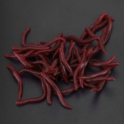 Yctze Soft Insects Fishing Lure, False Earthworm Sea Bait, Bloodworm Artificial Baits, Ideal for Sea Fishing in Saudi Arabia