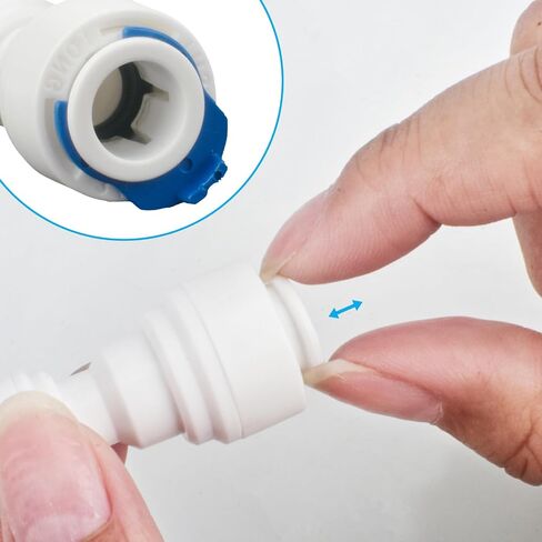 1/4" OD Quick Connect Fittings Set with 1/4" to 3/8" Tube OD Push Fit Quick Connect + 1/4" Ball Valve + 1/4" T/I/L/Y Fitting + 32.8 ft Tubing + Tube Cutter for RO Water Systems Purifiers Filters in Saudi Arabia