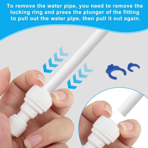 1/4" OD Quick Connect Fittings Set with 1/4" to 3/8" Tube OD Push Fit Quick Connect + 1/4" Ball Valve + 1/4" T/I/L/Y Fitting + 32.8 ft Tubing + Tube Cutter for RO Water Systems Purifiers Filters in Saudi Arabia