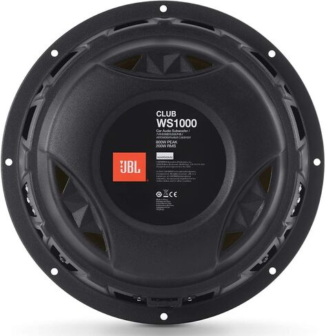 JBL Club WS1000 - 10" shallow mount subwoofer w/SSI™ (Selectable Smart Impedance) switch from 2 to 4 ohm, Black in Saudi Arabia