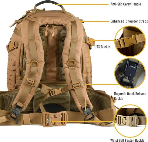 حقيبة الظهر العسكرية MT Adventure 48H MOLLE التكتيكية مع المثانة المرطبة 3L in Saudi Arabia