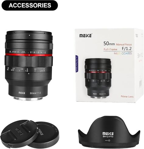 MEKE 50mm F1.2 Large Aperture Manual Focus Full Frame Lens Compatible with Nikon Z-Mount Cameras Z5 Z6 Z7 Z6II Z7II Z30 Z50 Z8 Z9 in Saudi Arabia