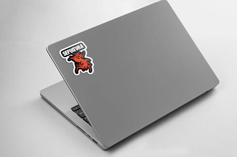 Pack of 2 | Brazilian Heavy Metal Band Sticker | Vinyl Sticker | Waterproof Stickers | Indoor Stickers | Glossy Stickers, White in Saudi Arabia
