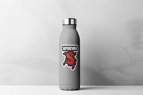 Pack of 2 | Brazilian Heavy Metal Band Sticker | Vinyl Sticker | Waterproof Stickers | Indoor Stickers | Glossy Stickers, White in Saudi Arabia