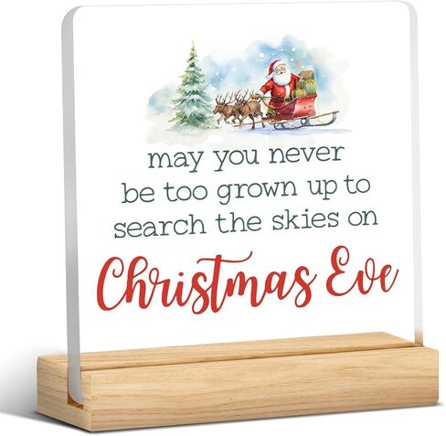 Funny Christmas Decoration Christmas Sign Decor He Sees You When You're Pooping Acrylic Sign Christmas Decorations for Bathroom Toilet Restroom Sink Funny Gifts for Christmas in Saudi Arabia