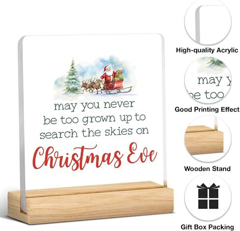 Funny Christmas Decoration Christmas Sign Decor He Sees You When You're Pooping Acrylic Sign Christmas Decorations for Bathroom Toilet Restroom Sink Funny Gifts for Christmas in Saudi Arabia