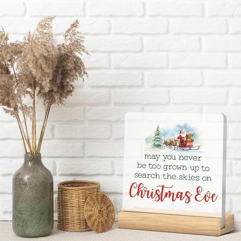 Funny Christmas Decoration Christmas Sign Decor He Sees You When You're Pooping Acrylic Sign Christmas Decorations for Bathroom Toilet Restroom Sink Funny Gifts for Christmas in Saudi Arabia