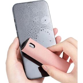 2 Pcs Screen Cleaner Kit, 3-in-1 Touchscreen Mist Cleaner Spray Bottle Tool & Microfiber Cloth for Phone/Laptop/Tablet/TV/Monitor/Car Screens(Pink+Grey)