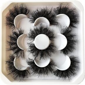 Pooplunch False Eyelashes Cat Eye Wispy Faux Mink Lashes Pack Fluffy Short Natural Fake Lashes 7 Pairs Multipack