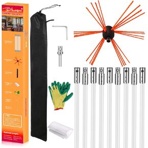 Bluesea 39 Feet Chimney Sweep Kit, Ergonomic Chimney Cleaning Kit, Extends Up to 39 Feet, Chimney Cleaner, Chimney Cleaning Tools, Chimney Cleaning System with Strong Brush, 12 Flexible Chimney Rods in Saudi Arabia