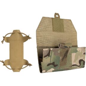 Multi-camo Tactical Molle Phone Holder Chest Cell Phone Pouch for Vest Molle Plate Utility Military Small Pouch Phone Carrier Universal Screen Size 4.7''-6.8''