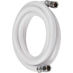 EFIELD 5 FT Stainless Steel Braided Ice Maker Hose with 1/4" Comp by 1/4" Comp Connection (5', Length)