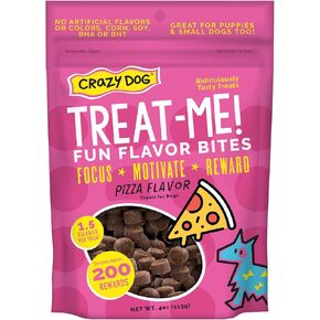 Crazy Dog Treat-Me! Mini Treats, Pizza, 4 oz.