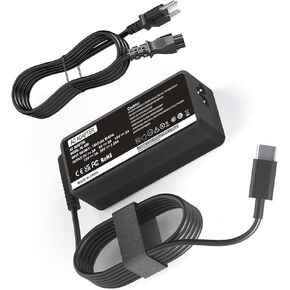 65W 45W USB C Laptop Charger - Type C Universal Fast AC Adapter for Lenovo/Thinkpad/Yoga/Chromebook, Mac Book, Asus, HP Spectre, Acer Chromebook, Dell Latitude, Samsung and Other Laptops/Smart Phones
