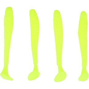 Akozon 50PCS Soft Plastic 5cm Fishing Lures, Ttail Grub Worm Bait, Fish Tackle Accessory in Vibrant Orange Color, Ideal for Fishing Enthusiasts - Pack of 50