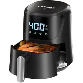 4.2 QT Air Fryer Oven Cooker with Temperature and Time Control, 2 Independent Frying Baskets, Pizza Pan, Dishwasher Non-stick Basket (Digital-Black)
